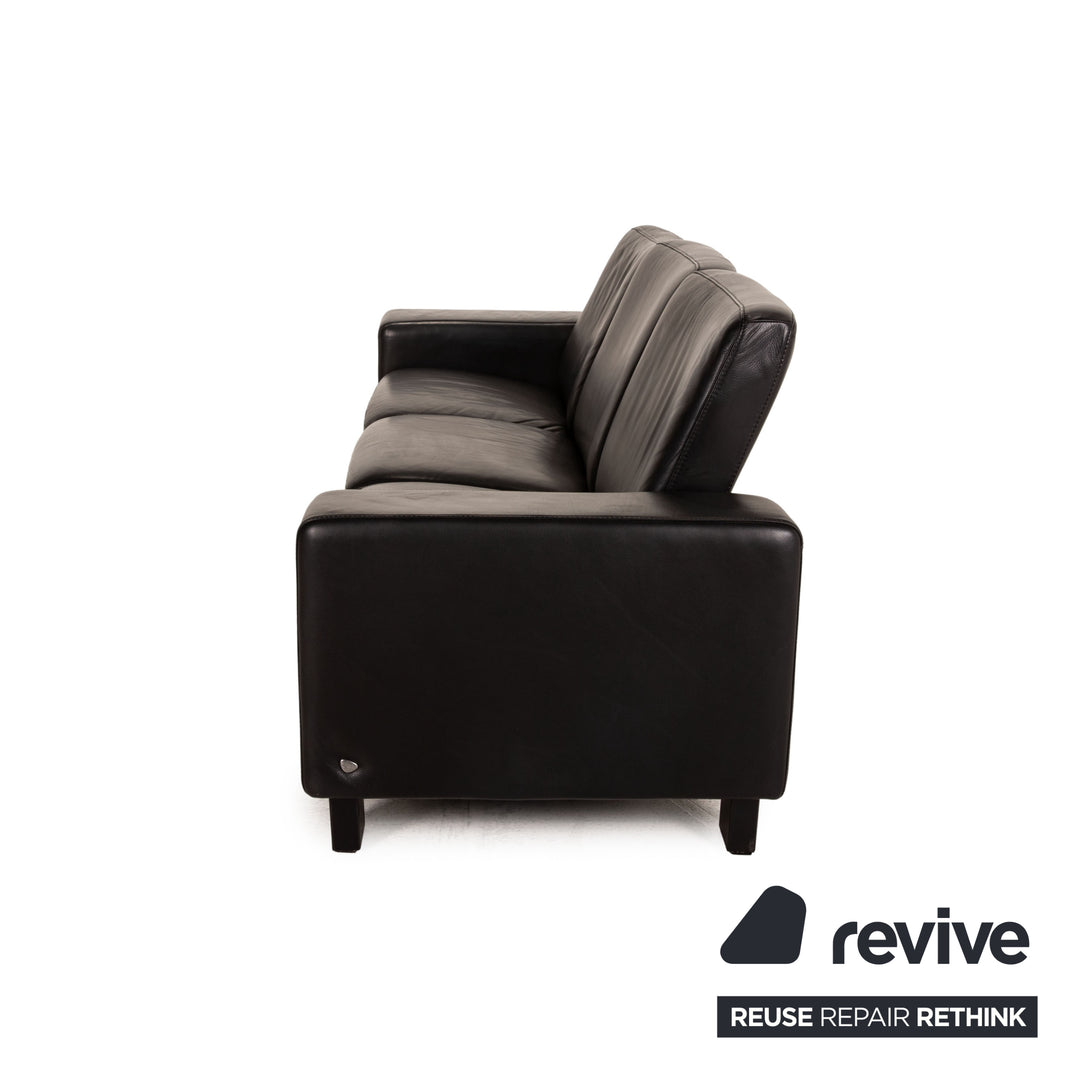Stressless Leder Dreisitzer Schwarz Sofa Couch