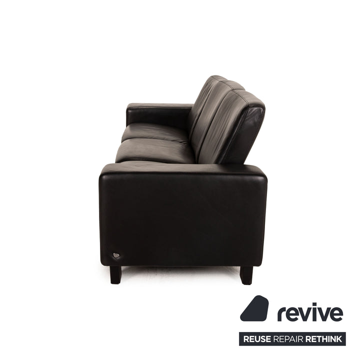 Stressless Leder Dreisitzer Schwarz Sofa Couch