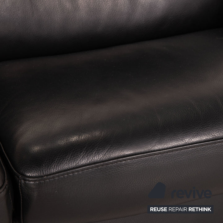 Stressless Leder Dreisitzer Schwarz Sofa Couch