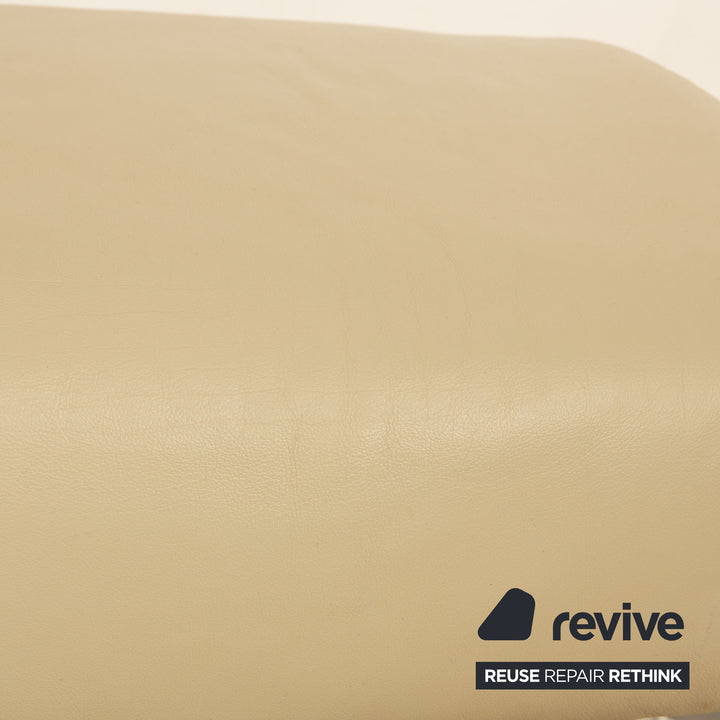 Stressless Leder Hocker Creme