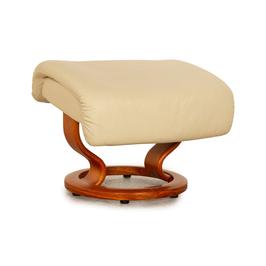 Stressless Leder Hocker Creme