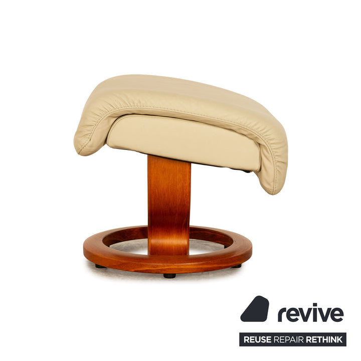 Stressless Leder Hocker Creme