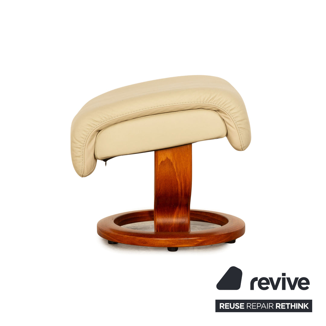 Stressless Leder Hocker Creme