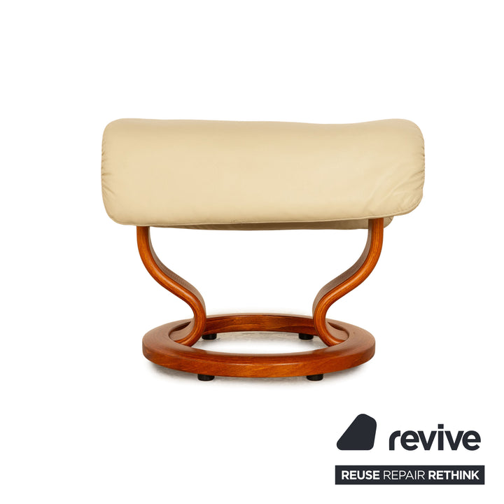 Stressless Leder Hocker Creme