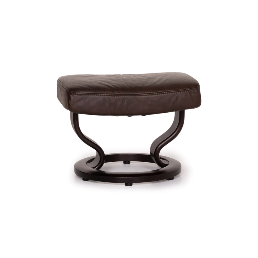 Stressless Leder Hocker Dunkelbraun #15002
