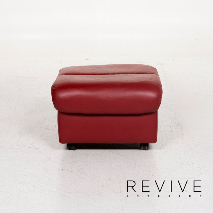 Stressless Leder Hocker Rot Funktion Ottoman #13293