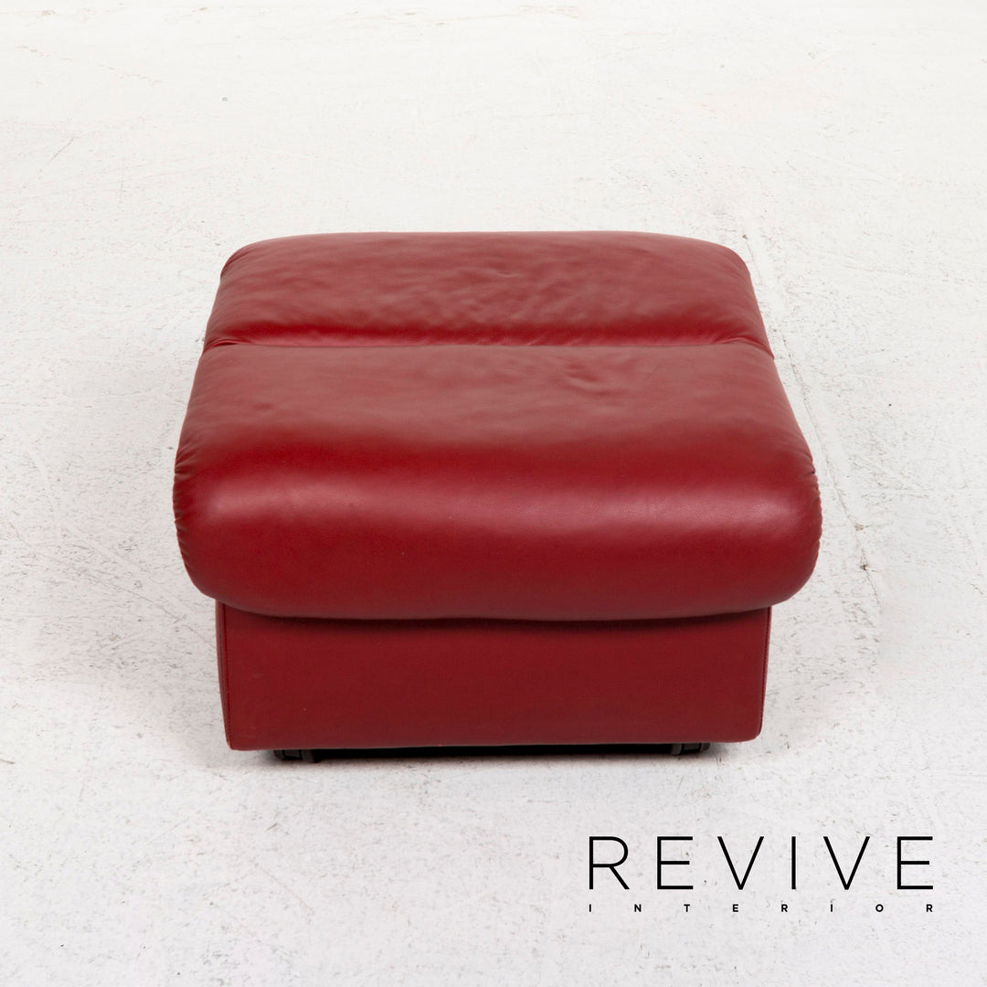 Stressless Leder Hocker Rot Funktion Ottoman #13293