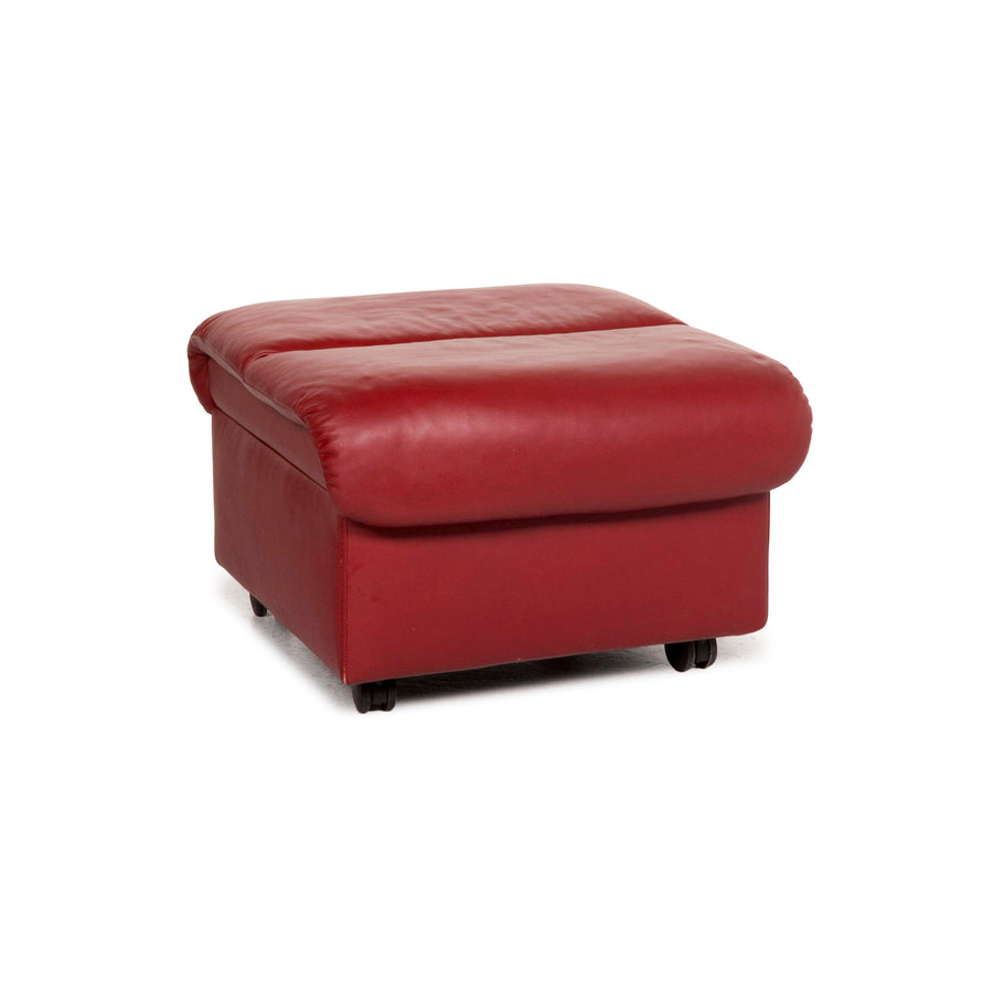 Stressless Leder Hocker Rot Funktion Ottoman #13293