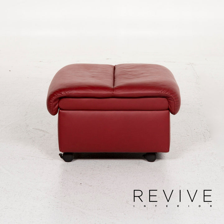 Stressless Leder Hocker Rot Funktion Ottoman #13293