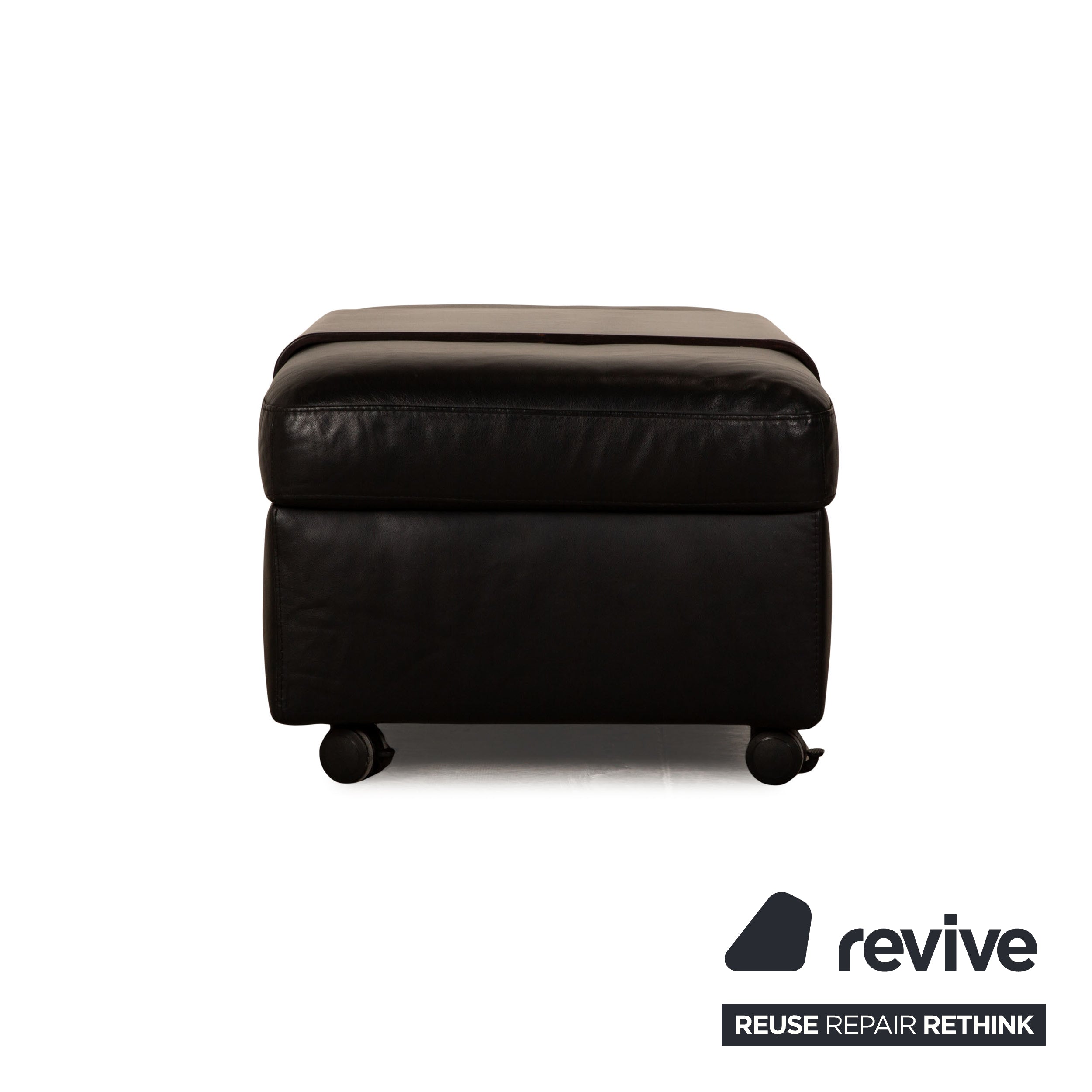 Stressless Leder Hocker Schwarz manuelle Funktion