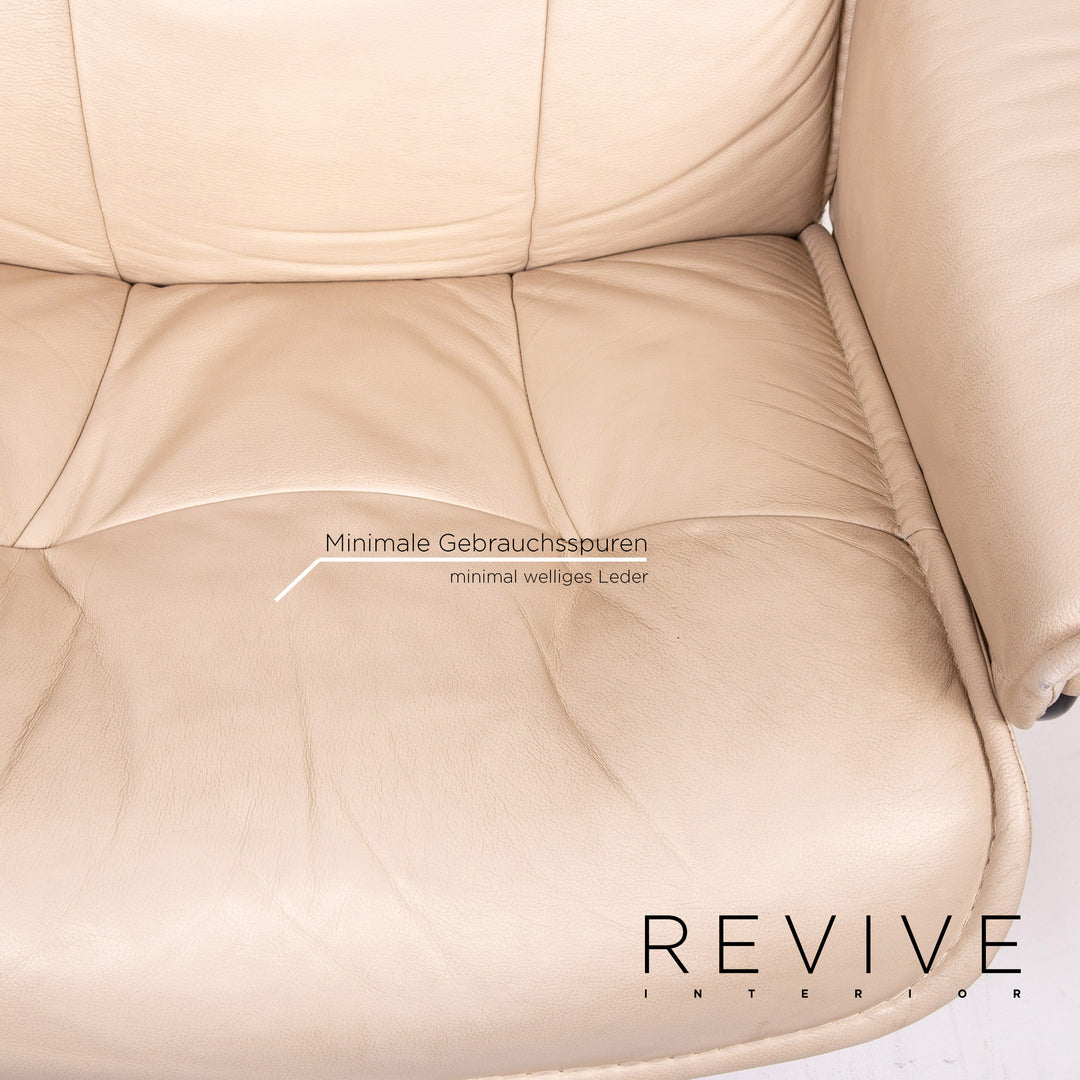 Stressless Leder Sessel inkl. Hocker Creme Funktion Relaxfunktion Relaxsessel #14962