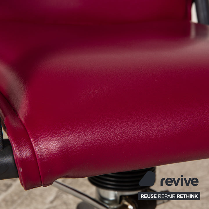 Stressless Leder Sessel Lila Stuhl Größe S