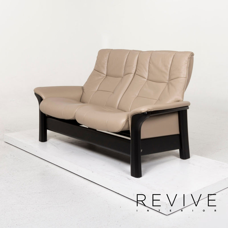 Stressless Leder Sofa Braun Hellbraun Zwesisitzer Relaxfunktion Funktion Couch 