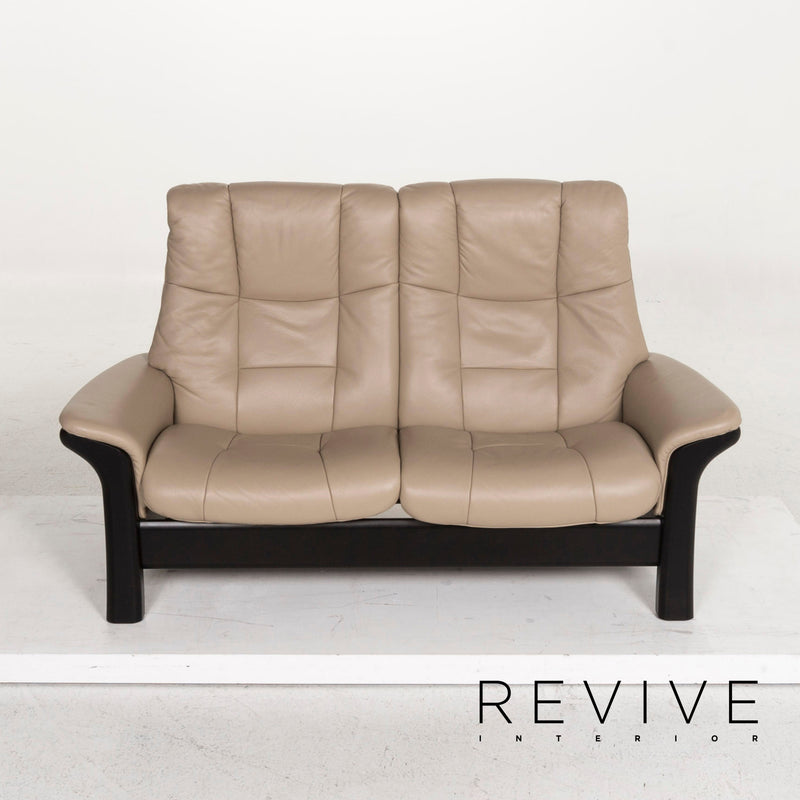 Stressless Leder Sofa Braun Hellbraun Zwesisitzer Relaxfunktion Funktion Couch 