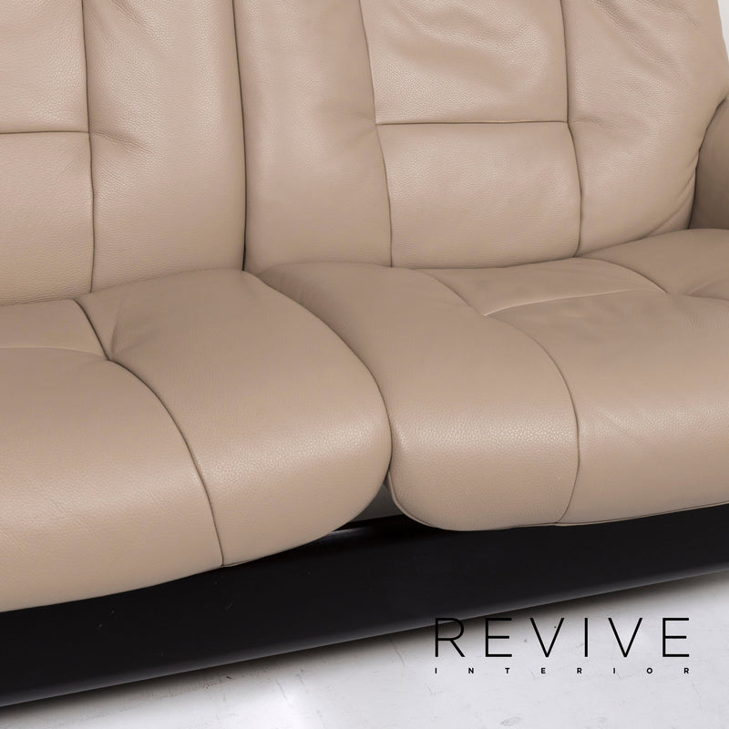 Stressless Leder Sofa Braun Hellbraun Zwesisitzer Relaxfunktion Funktion Couch 