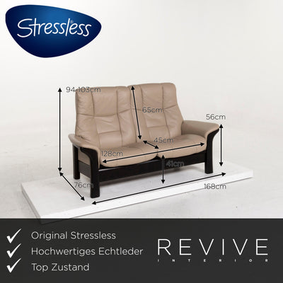 Stressless Leder Sofa Braun Hellbraun Zwesisitzer Relaxfunktion Funktion Couch #12987