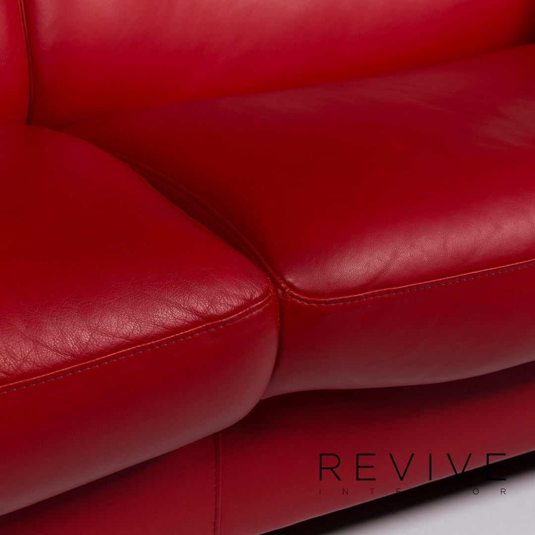 Stressless Leder Sofa Rot Zweisitzer #11490