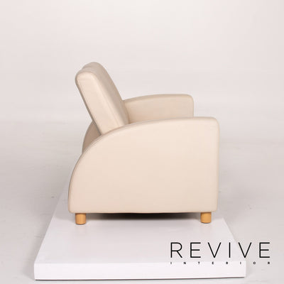 Stressless Leder Zweisitzer Creme Couch Funktion #7745