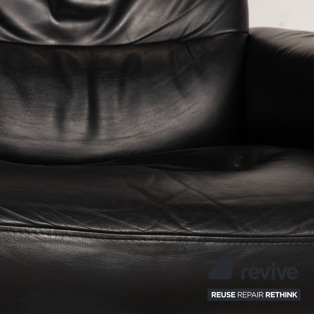 Stressless Ledersessel ink. Hocker Schwarz Relaxfunktion