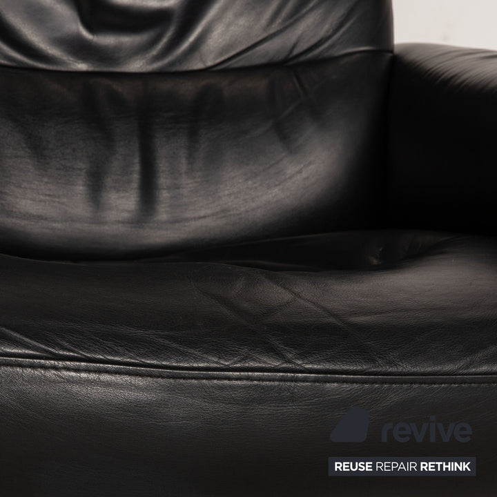 Stressless Ledersessel ink. Hocker Schwarz Relaxfunktion