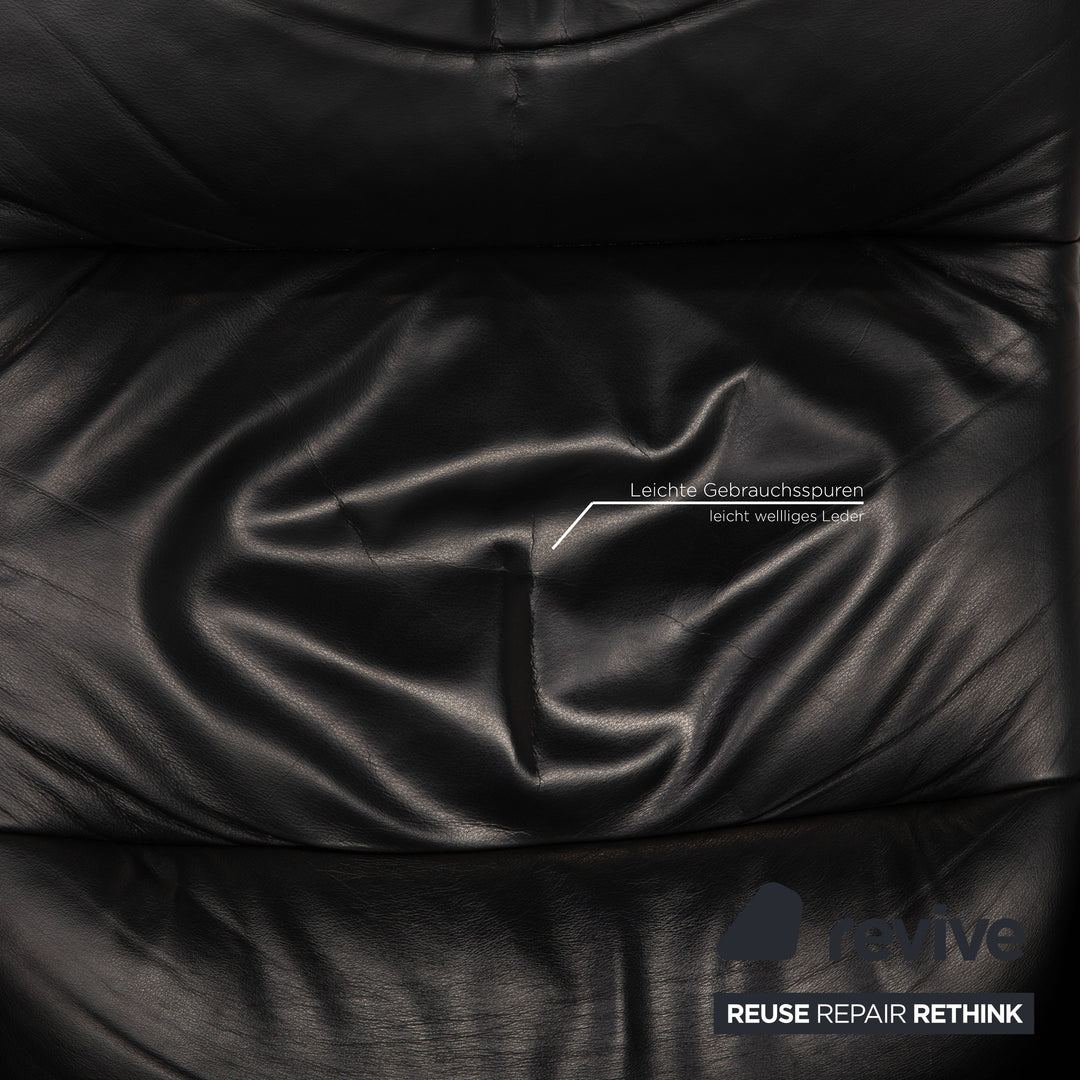 Stressless Ledersessel ink. Hocker Schwarz Relaxfunktion