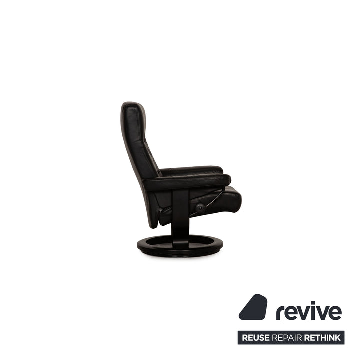 Stressless Ledersessel ink. Hocker Schwarz Relaxfunktion