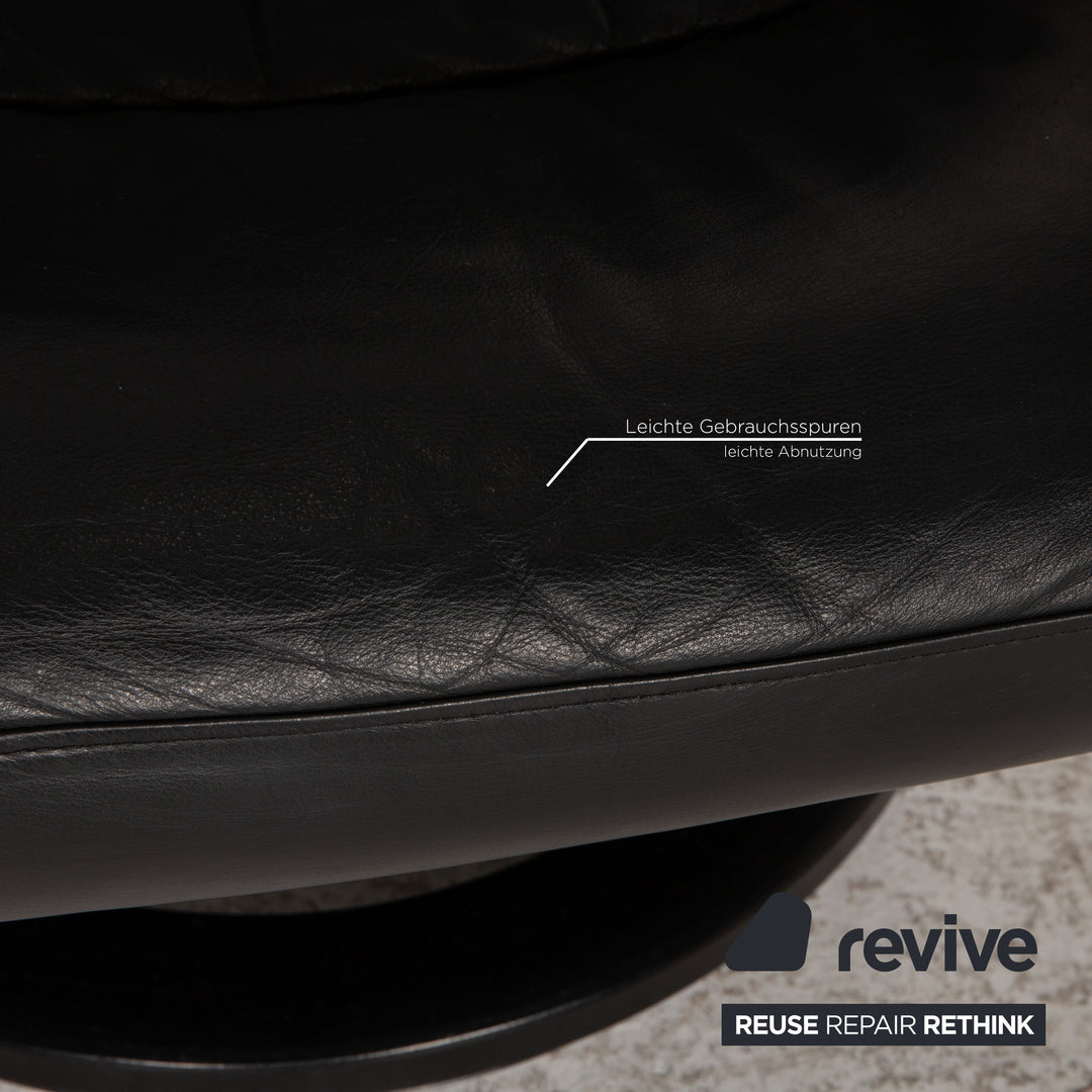 Stressless Ledersessel ink. Hocker Schwarz Relaxfunktion