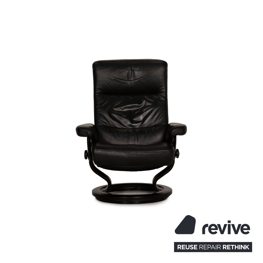 Stressless Ledersessel ink. Hocker Schwarz Relaxfunktion