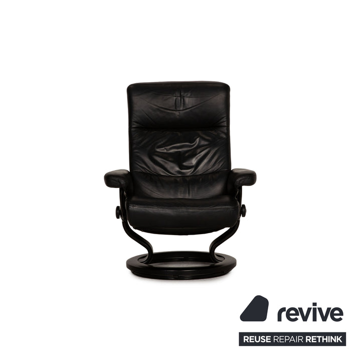 Stressless Ledersessel ink. Hocker Schwarz Relaxfunktion