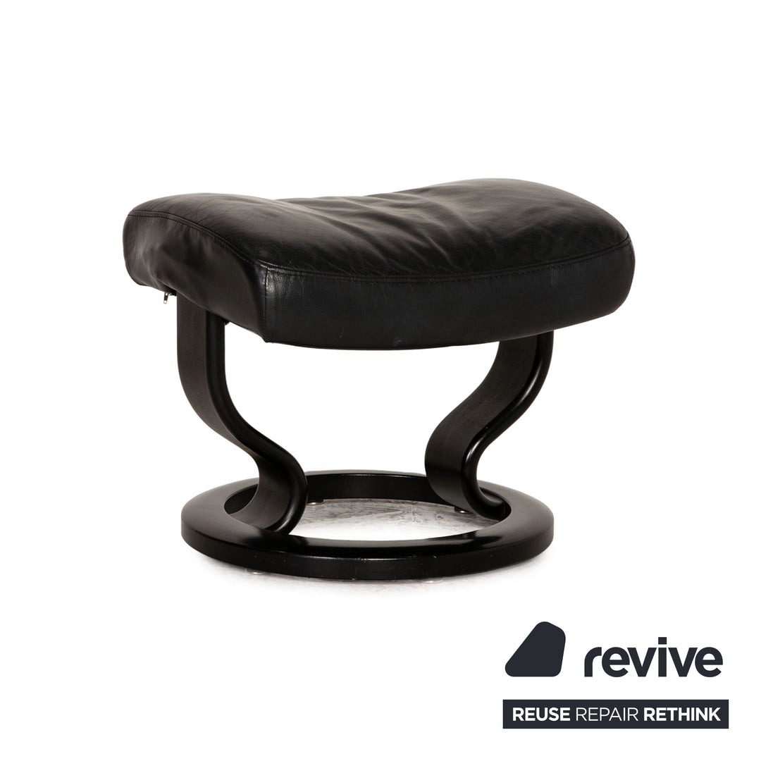 Stressless Ledersessel ink. Hocker Schwarz Relaxfunktion