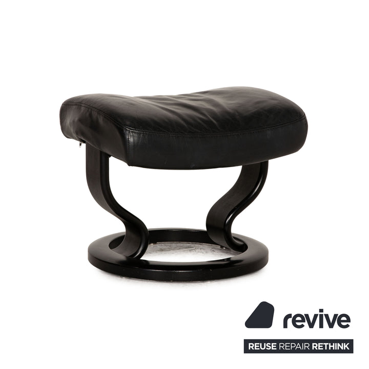 Stressless Ledersessel ink. Hocker Schwarz Relaxfunktion