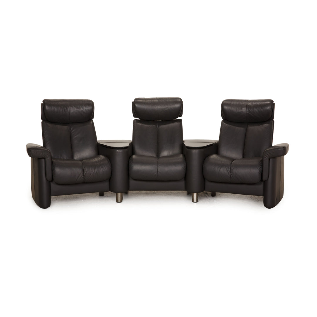 Stressless Legend Leder Dreisitzer Grau Sofa Couch Funktion