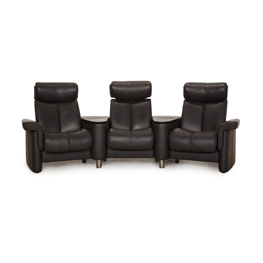 Stressless Legend Leder Dreisitzer Grau Sofa Couch Funktion