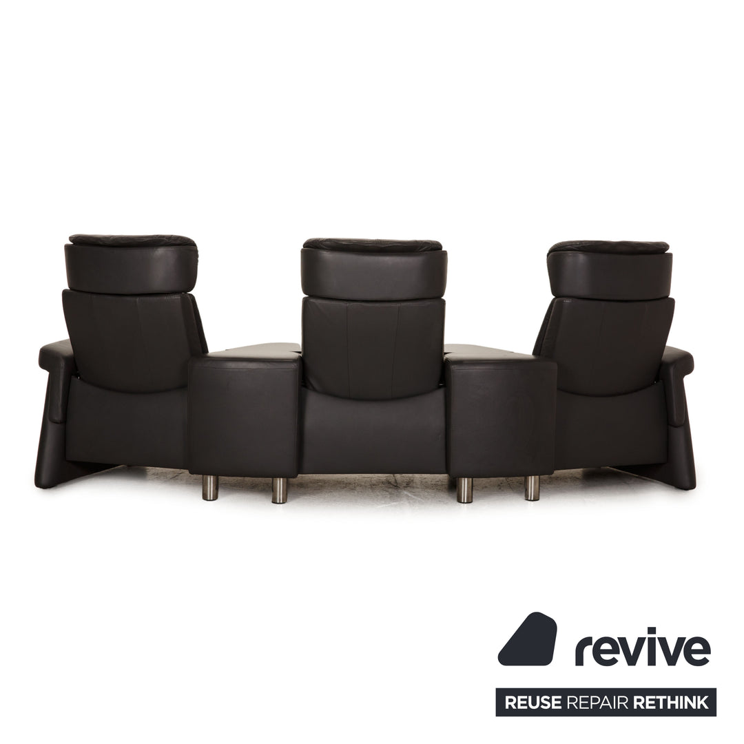 Stressless Legend Leder Dreisitzer Grau Sofa Couch Funktion