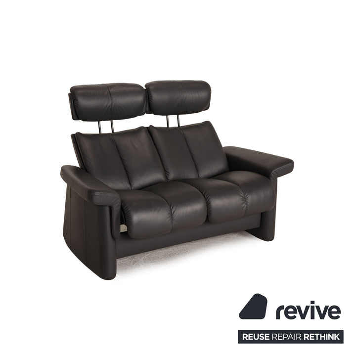 Stressless Legend leather sofa anthracite two-seater couch function