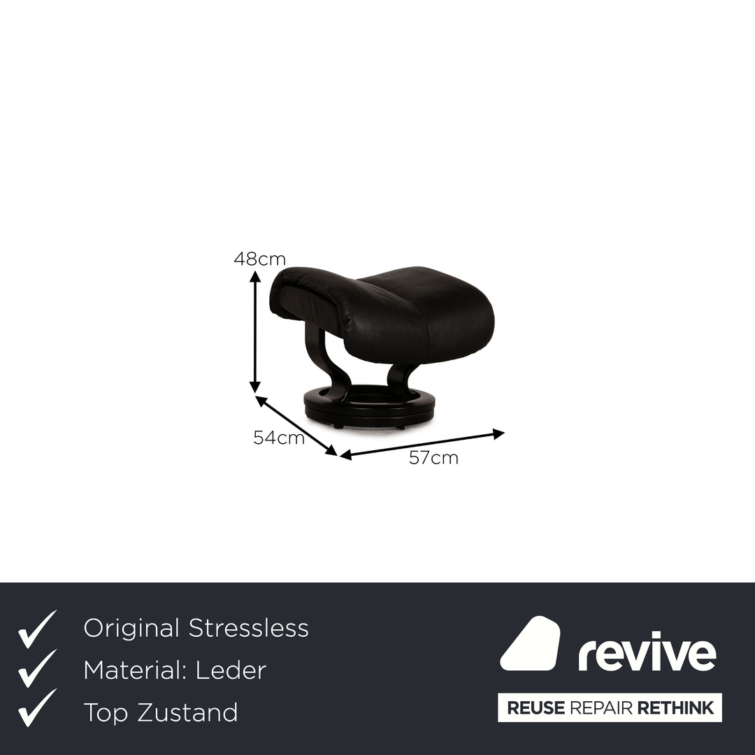 Stressless Magic Leder Sessel inkl. Hocker Schwarz