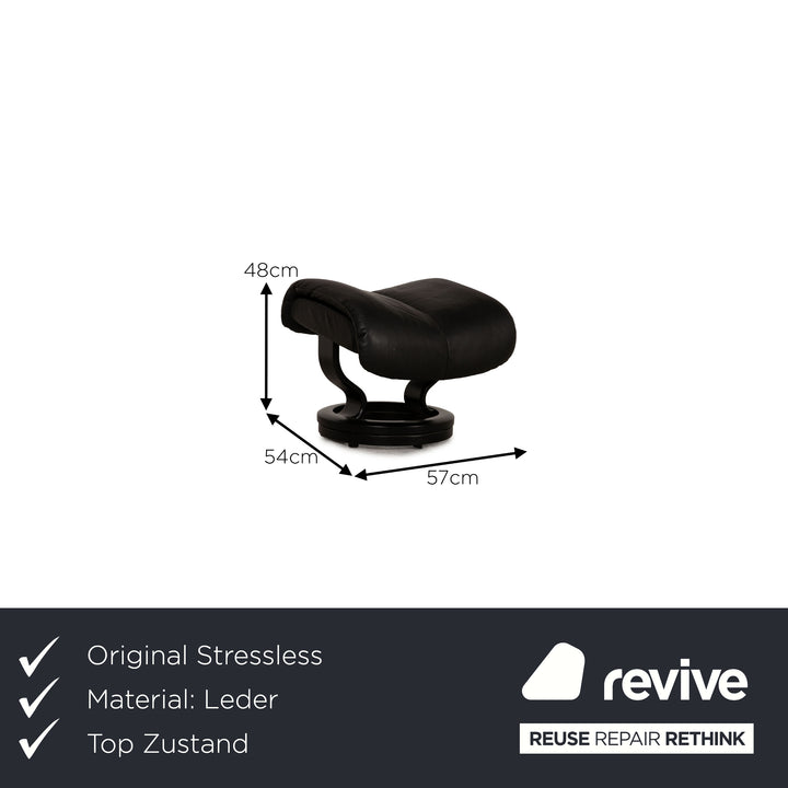 Stressless Magic Leder Sessel inkl. Hocker Schwarz