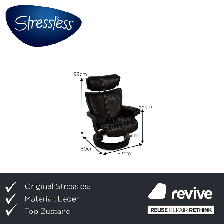 Stressless Magic Leder Sessel inkl. Hocker Schwarz