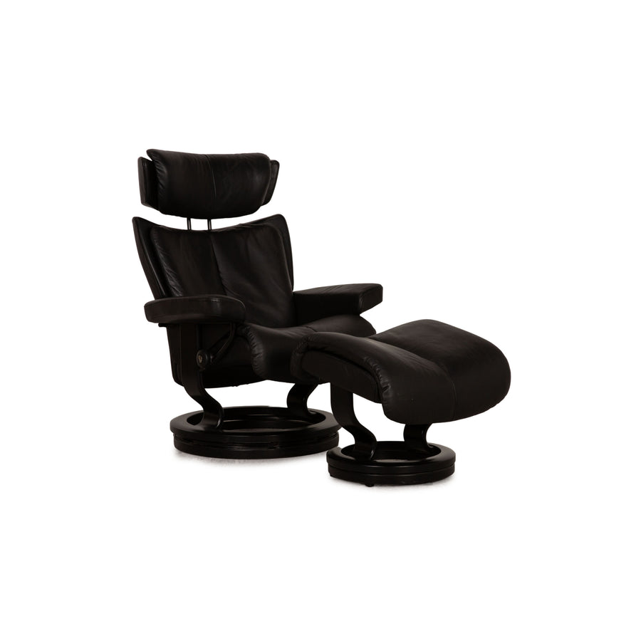 Stressless Magic Leder Sessel inkl. Hocker Schwarz