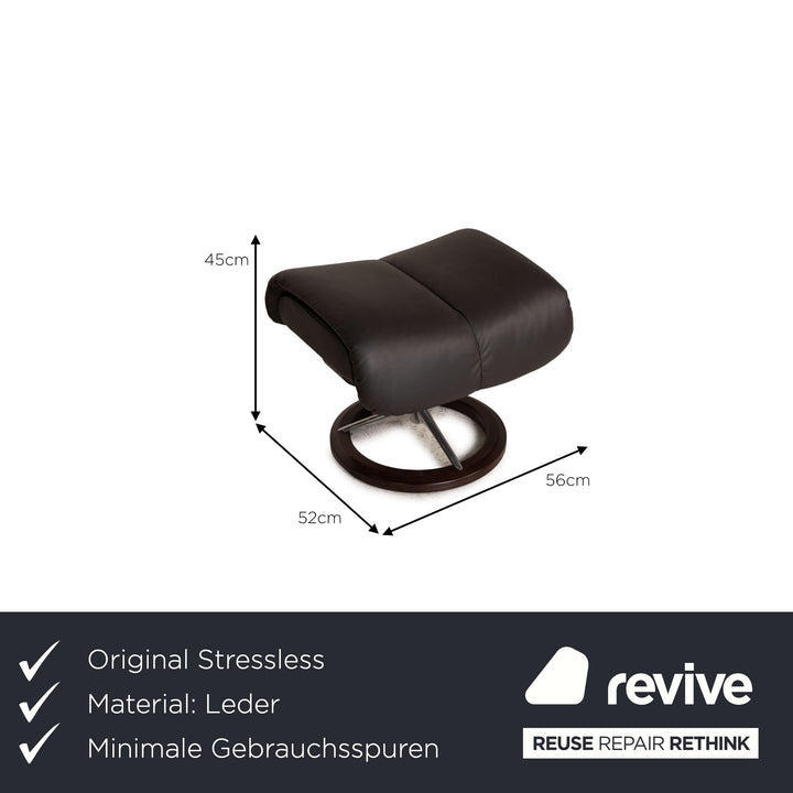Stressless Magic Leder Sessel Schwarz inkl. Hocker Funktion Relaxfunktion