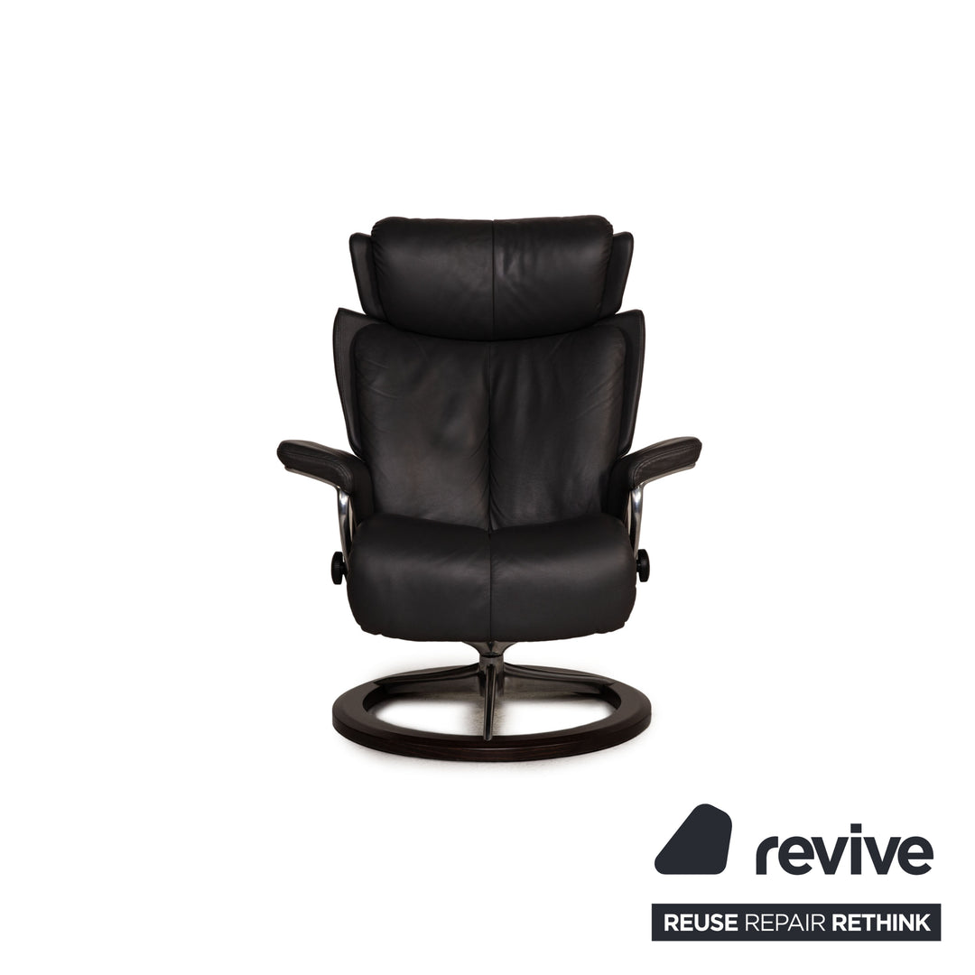 Stressless Magic leather armchair black incl. stool function relaxation function