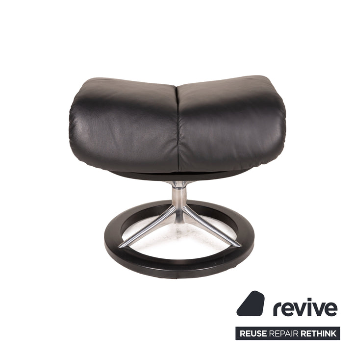 Stressless Magic leather armchair black incl. stool relax armchair function size L