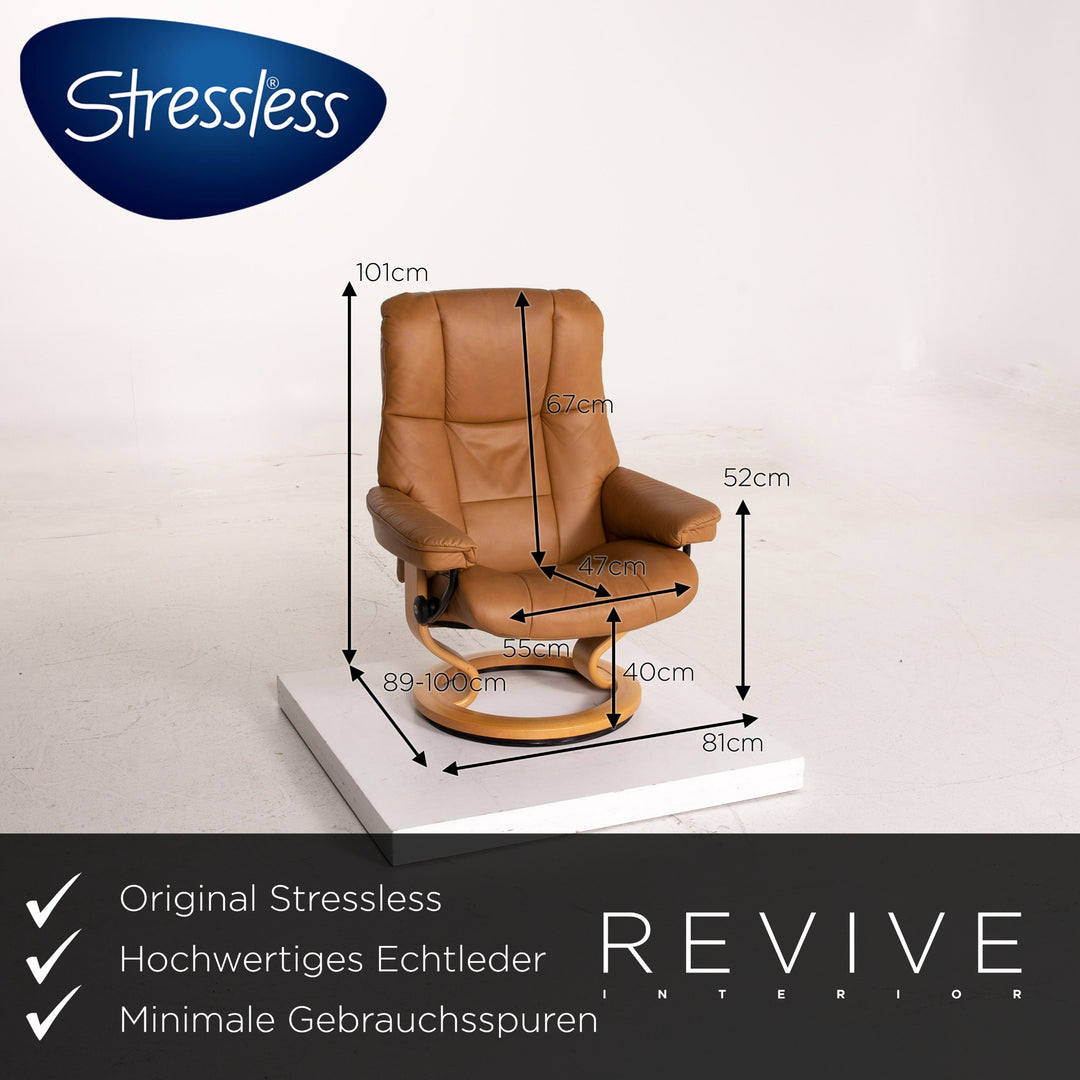 Stressless Mayfair Leder Relaxsessel inkl. Hocker Braun Sessel Funktion Relaxfunktion Größe M #15497