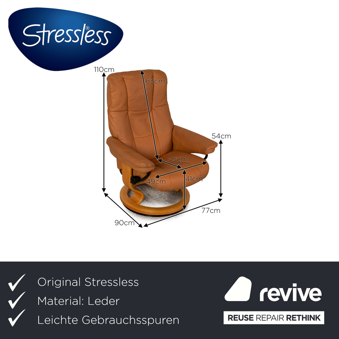 Stressless Mayfair Leder Sessel Beige inkl. Hocker