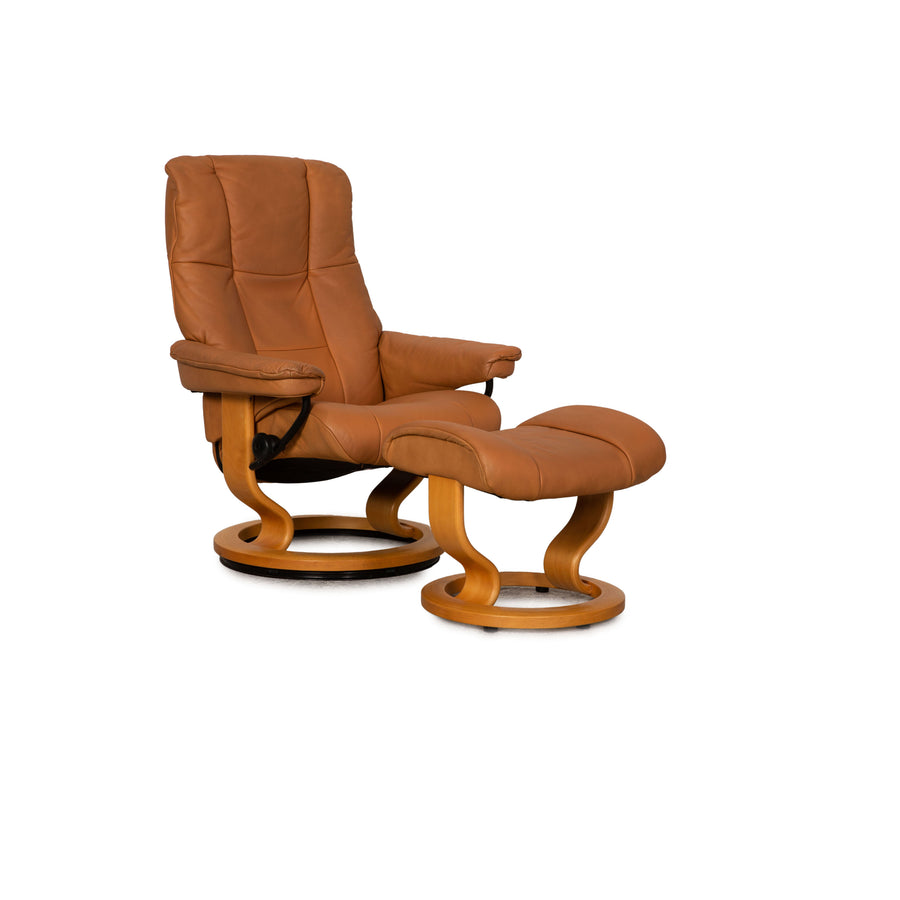Stressless Mayfair Leder Sessel Beige inkl. Hocker