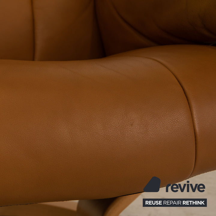 Stressless Mayfair Leder Sessel Beige inkl. Hocker Funktion Relaxsessel