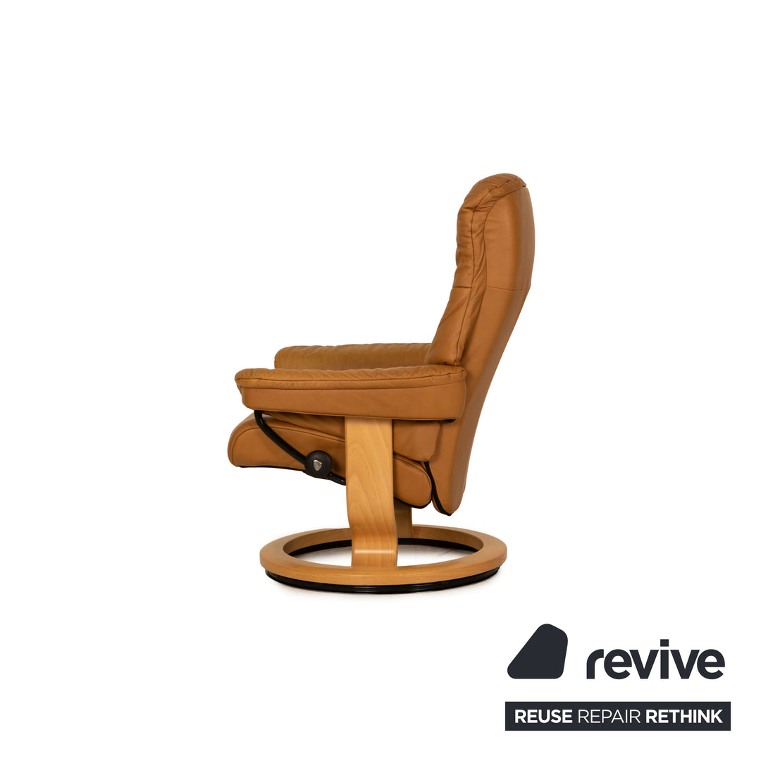 Stressless Mayfair Leder Sessel Beige inkl. Hocker Funktion Relaxsessel