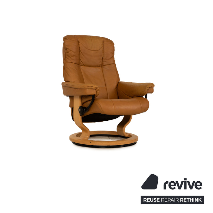 Stressless Mayfair Leder Sessel Beige inkl. Hocker Funktion Relaxsessel