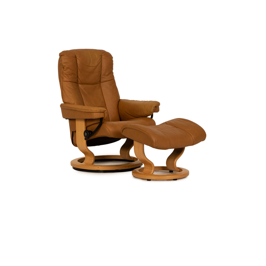 Stressless Mayfair Leder Sessel Beige inkl. Hocker Funktion Relaxsessel