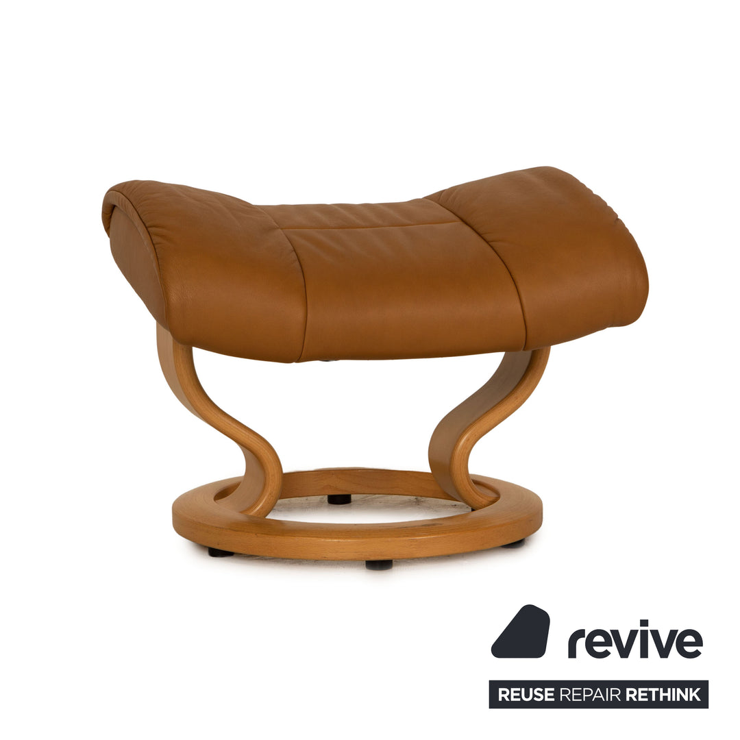 Stressless Mayfair Leder Sessel Beige inkl. Hocker Funktion Relaxsessel